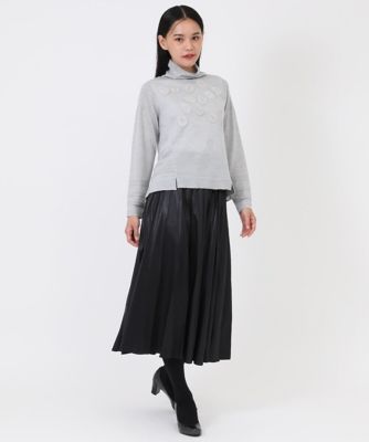 【小さいサイズ】メリノウールモチーフアクセントプルオーバー