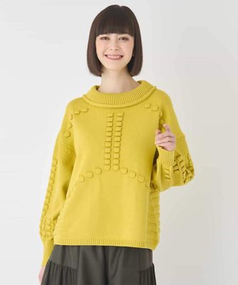 ＜HIROKO BIS（Women/小さいサイズ）＞【小さいサイズ】バルキーニットデザインプルオーバー