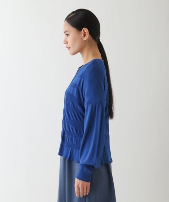 小さいサイズ】シャーリングニットジップカーディガン | HIROKO BIS