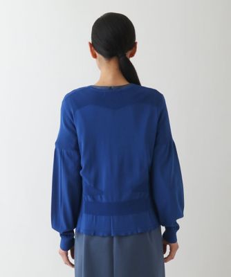 小さいサイズ】シャーリングニットジップカーディガン | HIROKO BIS