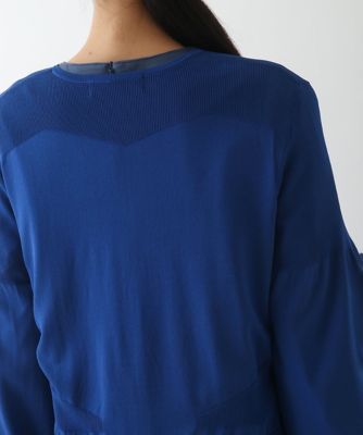 小さいサイズ】シャーリングニットジップカーディガン | HIROKO