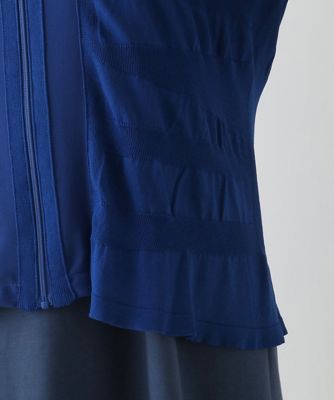 小さいサイズ】シャーリングニットジップカーディガン | HIROKO BIS