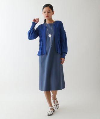 小さいサイズ】シャーリングニットジップカーディガン | HIROKO BIS