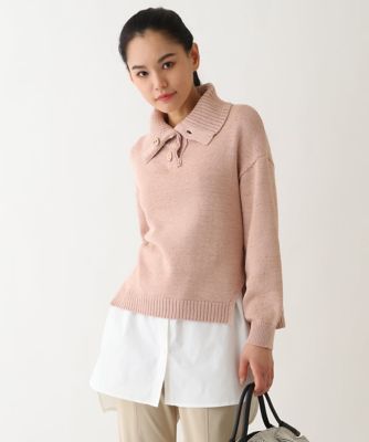 ＜HIROKO BIS（Women/小さいサイズ）＞【小さいサイズ】テープヤーンリブハイネックニット