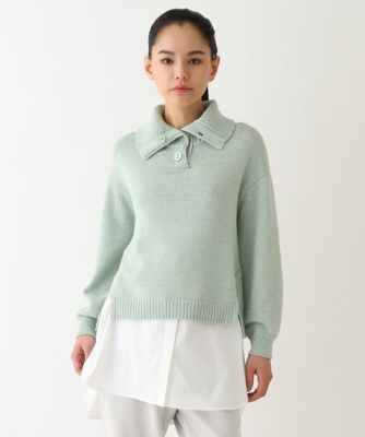 小さいサイズ】テープヤーンリブハイネックニット | HIROKO BIS（Women