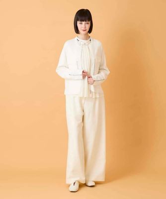 小さいサイズ】ステッチアクセントミラノリブカーディガン | HIROKO