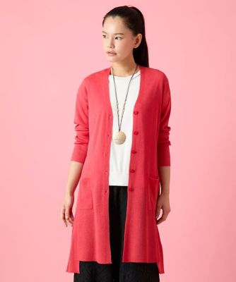 メタリックヤーンロングニットカーディガン | HIROKO BIS (Women