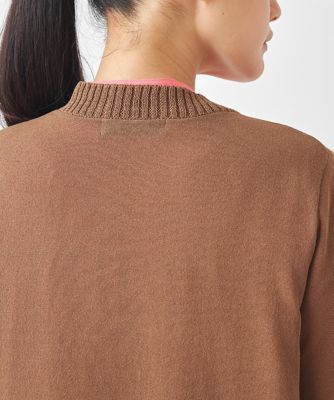 【小さいサイズ／アンサンブル対応】ペーパーヤーンニットカーディガン