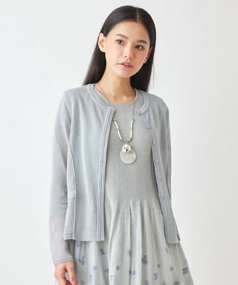 ＜HIROKO BIS（Women/小さいサイズ）＞【小さいサイズ】シアーコンパクトカーディガン