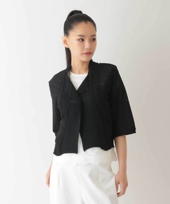 ＜HIROKO BIS（Women/小さいサイズ）＞【小さいサイズ】チュールフリルニットカーディガン
