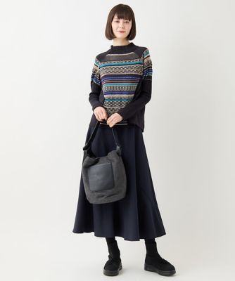 【小さいサイズ】バイヤス切り替えストレッチスカート
