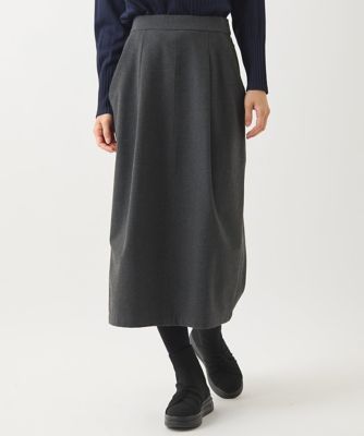 【小さいサイズ】カシミヤタッチタックデザインスカート