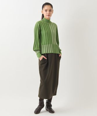 【小さいサイズ】カシミヤタッチタックデザインスカート