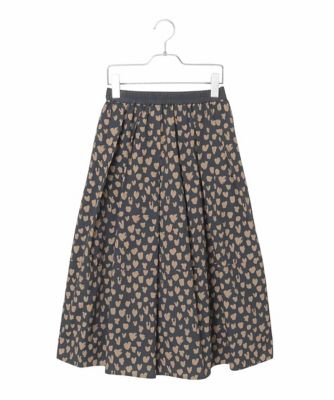 ＜HIROKO BIS（Women/小さいサイズ）＞【小さいサイズ】ハート柄ドットプリントフレアスカート