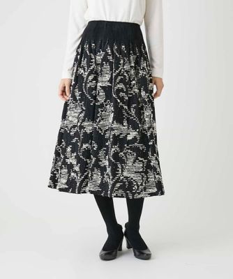 小さいサイズ】シャーリングジャカードデザインスカート | HIROKO BIS