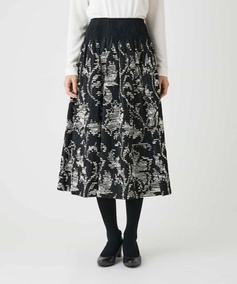 小さいサイズ】シャーリングジャカードデザインスカート | HIROKO BIS