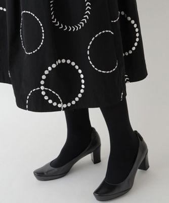 小さいサイズ／洗える】サークル刺繍フレアスカート | HIROKO