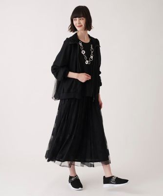 【小さいサイズ】ランダムストライプチュールスカート
