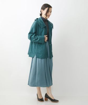 【小さいサイズ／洗濯機で洗える】サテンギャザーフレアスカート
