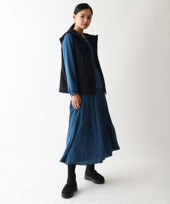 【小さいサイズ】ソフトサテンプリーツスカート　／洗える