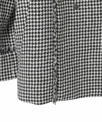 小さいサイズ／セットアップ対応】千鳥チェックツイードジャケット