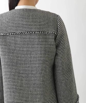 タグ付き　ヒロコビス　ツイードジャケット セール】 ファンシーツイードジャケット （ノーカラージャケット