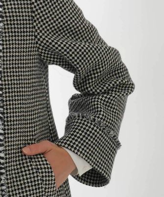 小さいサイズ／セットアップ対応】千鳥チェックツイードジャケット