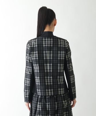 cityshop ジャケット チェック 36サイズ 本日限定 小さいサイズ】チェックジャカードジップアップジャケット | HIROKO