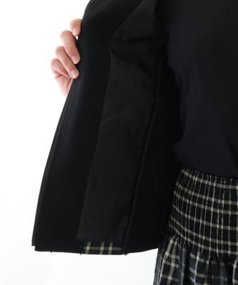 小さいサイズ】チェックジャカードジップアップジャケット | HIROKO