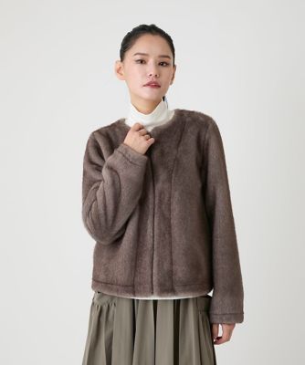 小さいサイズ】異素材ノーカラージャケット | HIROKO BIS (Women