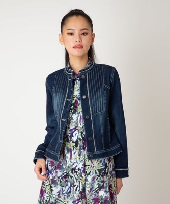 ＜HIROKO BIS（Women/小さいサイズ）＞【小さいサイズ】ピンタックデニムジャケット