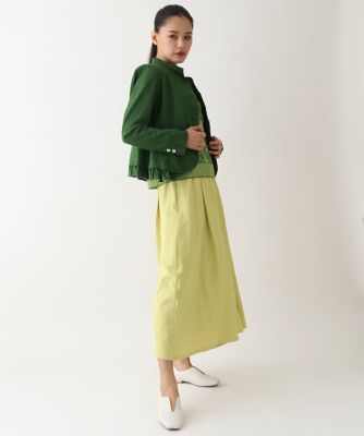 【小さいサイズ】異素材フリル製品染めジャケット