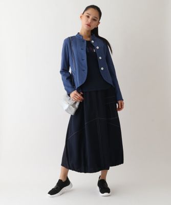 【小さいサイズ】異素材フリル製品染めジャケット