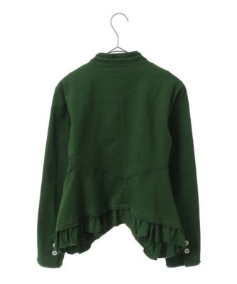 【小さいサイズ】異素材フリル製品染めジャケット
