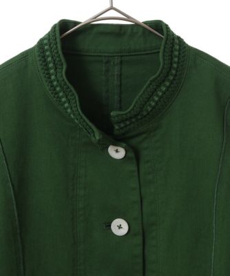 【小さいサイズ】異素材フリル製品染めジャケット