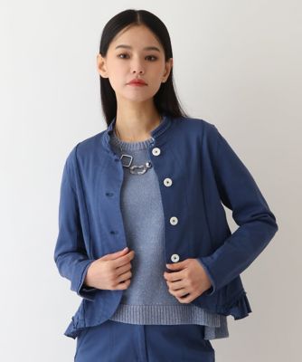 HIROKO BIS（Women/小さいサイズ）/ヒロコビス 【小さいサイズ】異素材フリル製品染めジャケット