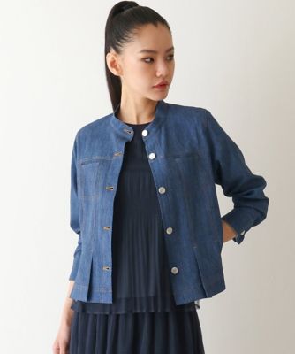 ＜HIROKO BIS（Women/小さいサイズ）＞【小さいサイズ】デニム風ステッチデザインジャケット