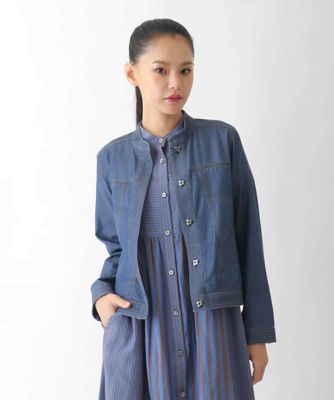 ＜HIROKO BIS（Women/小さいサイズ）＞【小さいサイズ】ステッチポイントデニムジャケット