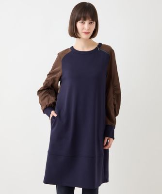 ＜HIROKO BIS（Women/小さいサイズ）＞【小さいサイズ／洗える】タフタジョイントデザインチュニック