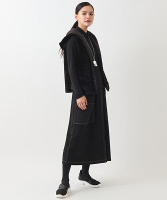 【小さいサイズ】スリットハイネックカットソー