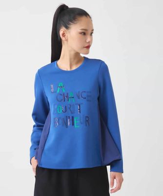 ヒロコビス（hirokobis）/【小さいサイズ】スパンコール刺繍ロゴプルオーバー 小さいサイズ】スパンコール刺繍ロゴプルオーバー | HIROKO BIS（Women