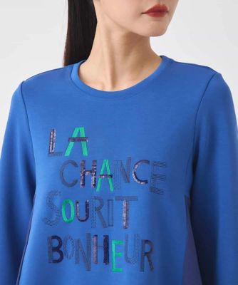 小さいサイズ】スパンコール刺繍ロゴプルオーバー | HIROKO BIS