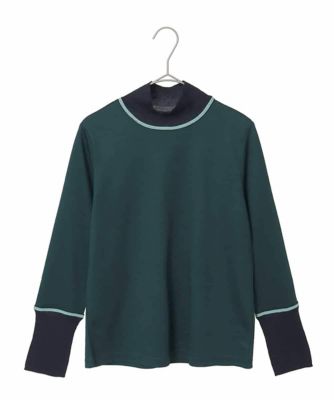 ＜HIROKO BIS（Women/小さいサイズ）＞【小さいサイズ】配色アクセントハイネックインナープルオーバー