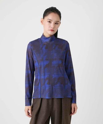 小さいサイズ】千鳥ドットハイネックプルオーバー | HIROKO BIS (Women