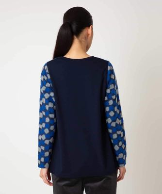 小さいサイズ】起毛ブロック切り替えデザインプルオーバー ／洗える