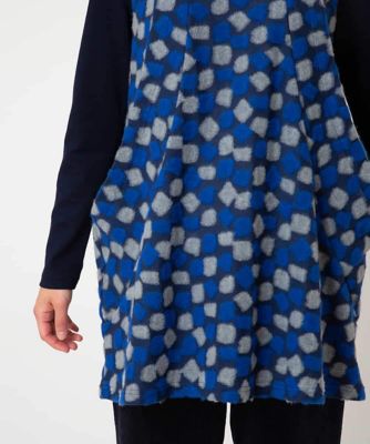 小さいサイズ】起毛ブロックサイド切り替えデザインチュニック