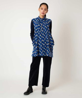 【NEW】ヒロコビス（hirokobis）/【小さいサイズ】起毛ブロックサイド切り替えデザインチュニック /洗える 小さいサイズ】起毛ブロックサイド切り替えデザインチュニック