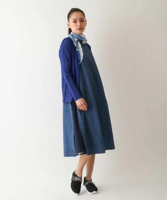 【小さいサイズ】プリモーディアルプリーツチェック柄カーディガン