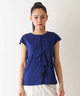 ＜HIROKO BIS（Women/小さいサイズ）＞【小さいサイズ】アシンメトリーフリルデザインノースリーブプルオーバー