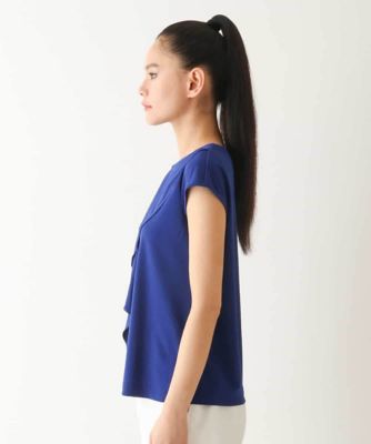 【小さいサイズ】アシンメトリーフリルデザインノースリーブプルオーバー